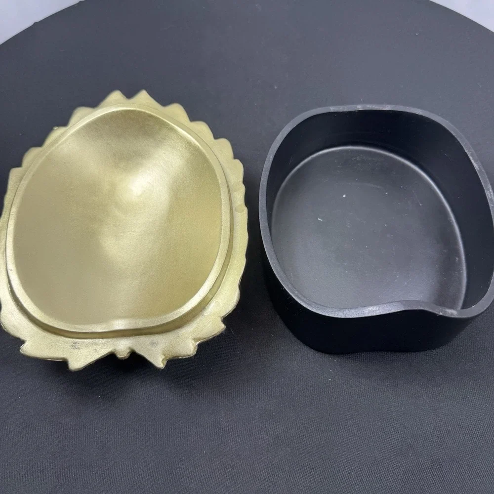 Black‎ & Gold Faux Turtle Shell Storage/Trinket Box